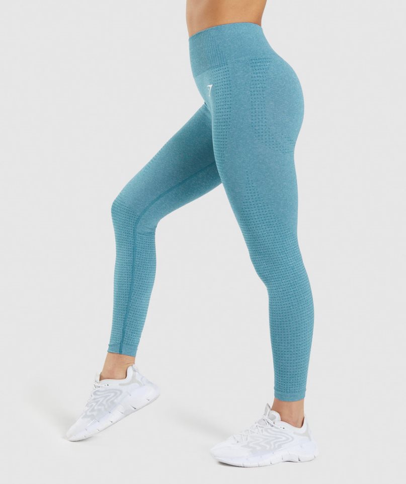 Women's Gymshark Vital Seamless 2.0 Leggings Turquoise | NZ 1AGRFS